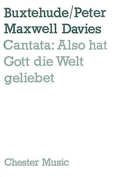 Cantata: Also hat Gott die Welt geliebet