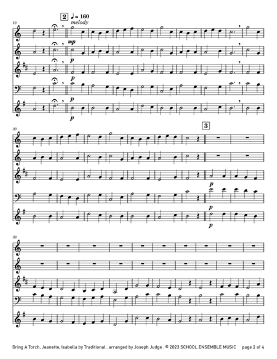 Bring A Torch for Woodwind Quartet in Schools Woodwind Quartet scores gallery preview page 2