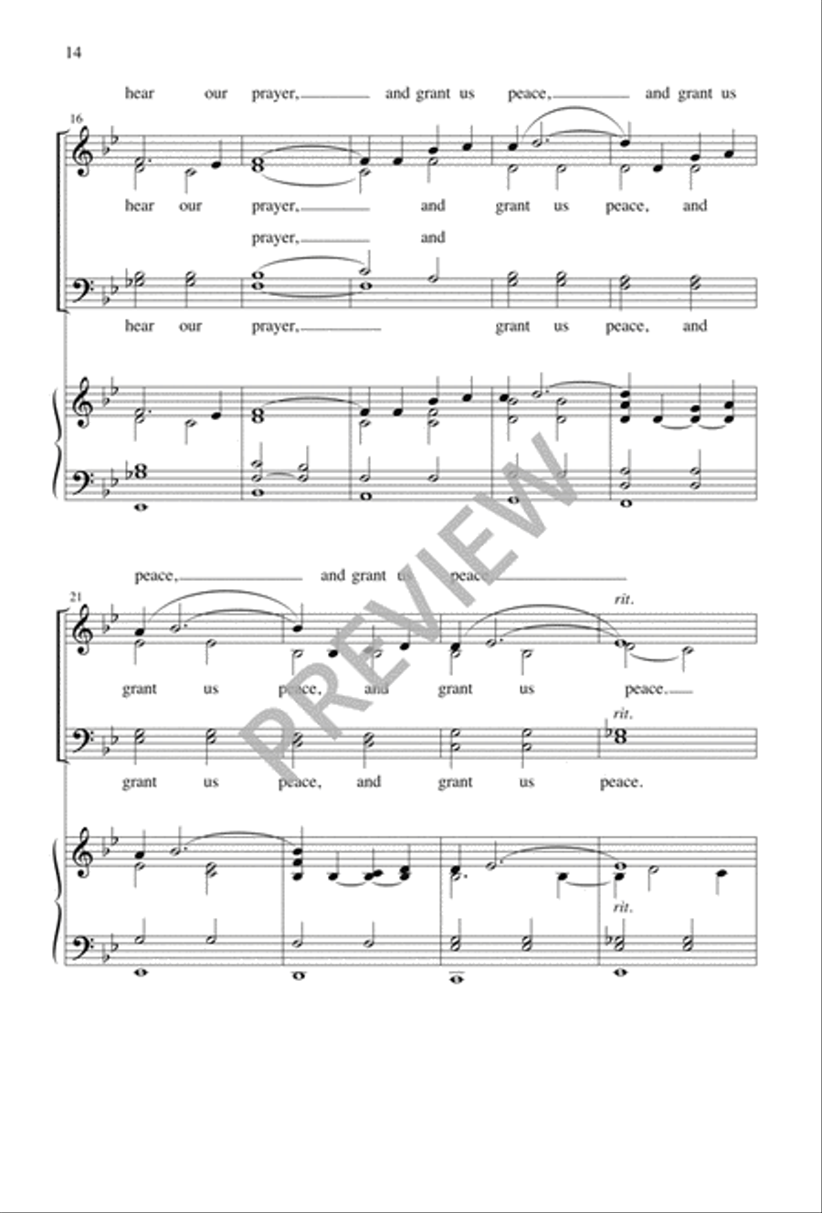 Seven Short Choral Meditations Divisi scores gallery preview page 14