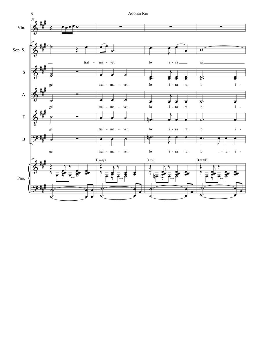 Adonai Roi 4-Part scores gallery preview page 6