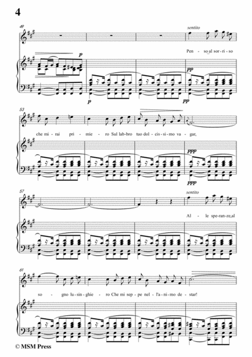 Tosti-Penso! In f sharp minor,for Voice and Piano image number null