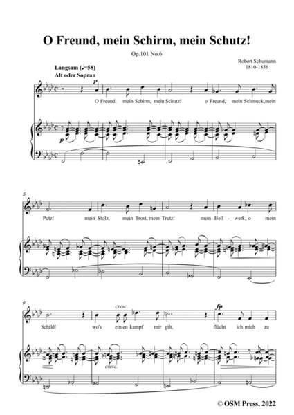 Schumann-O Freund,mein Schirm,mein Schutz!Op.101 No.6,in f minor image number null