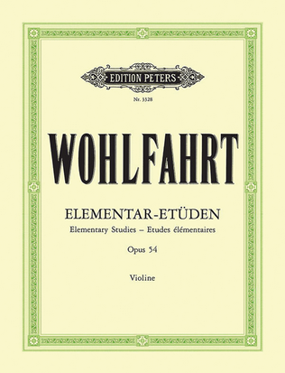 Book cover for 40 Elementary Studies Op. 54 for Violin