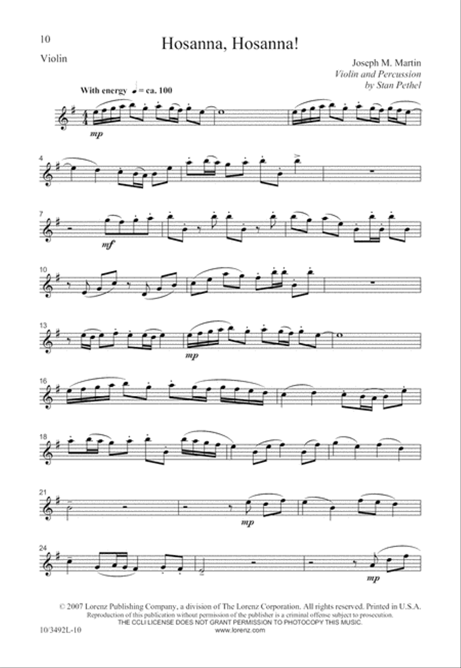 Hosanna, Hosanna! 4-Part scores gallery preview page 10