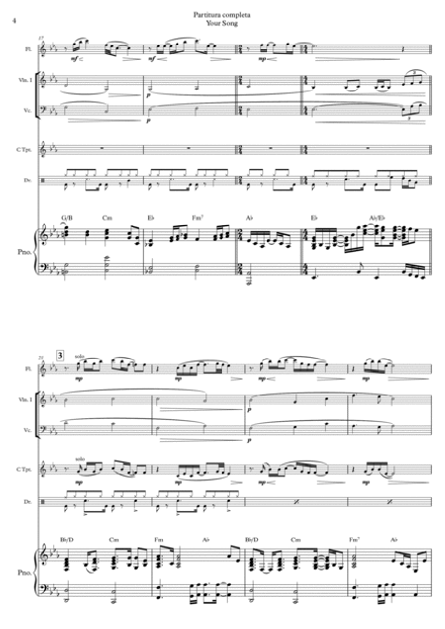 Your Song Flute scores gallery preview page 4