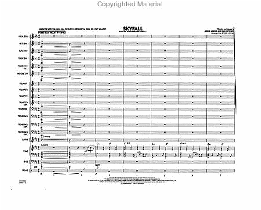 Skyfall (Key: Cmi) Jazz Ensemble scores gallery preview page 2