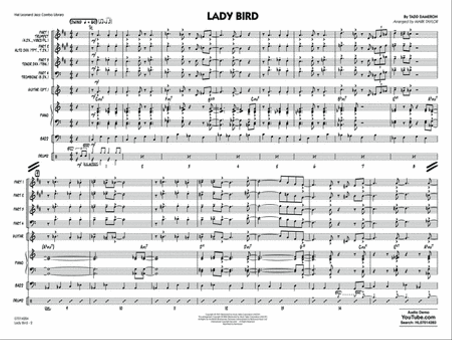 Lady Bird (arr. Mark Taylor) - Conductor Score (Full Score) Jazz Ensemble scores gallery preview page 2