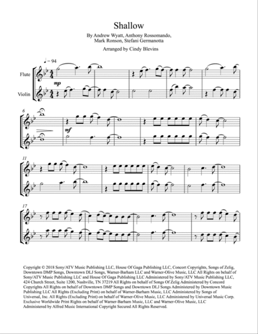 Shallow Flute scores gallery preview page 6