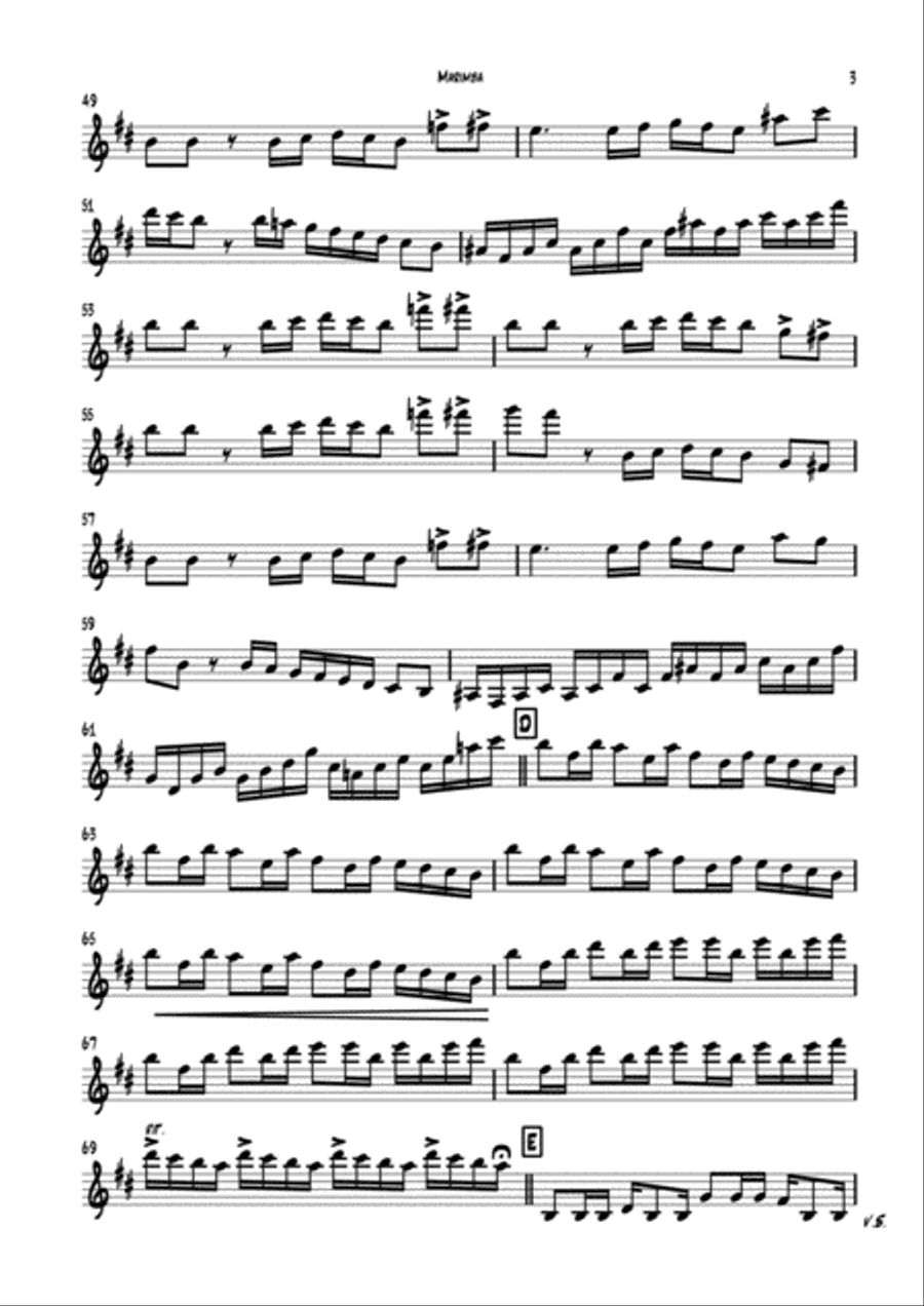 Fire of revolution arranged for marimba and piano Piano scores gallery preview page 3