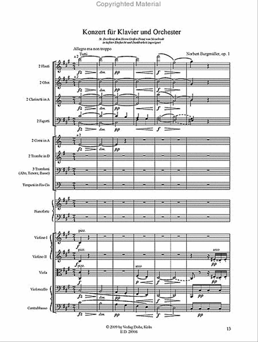 Klavierkonzert fis-Moll op. 1 (1828/29) Orchestra scores gallery preview page 2