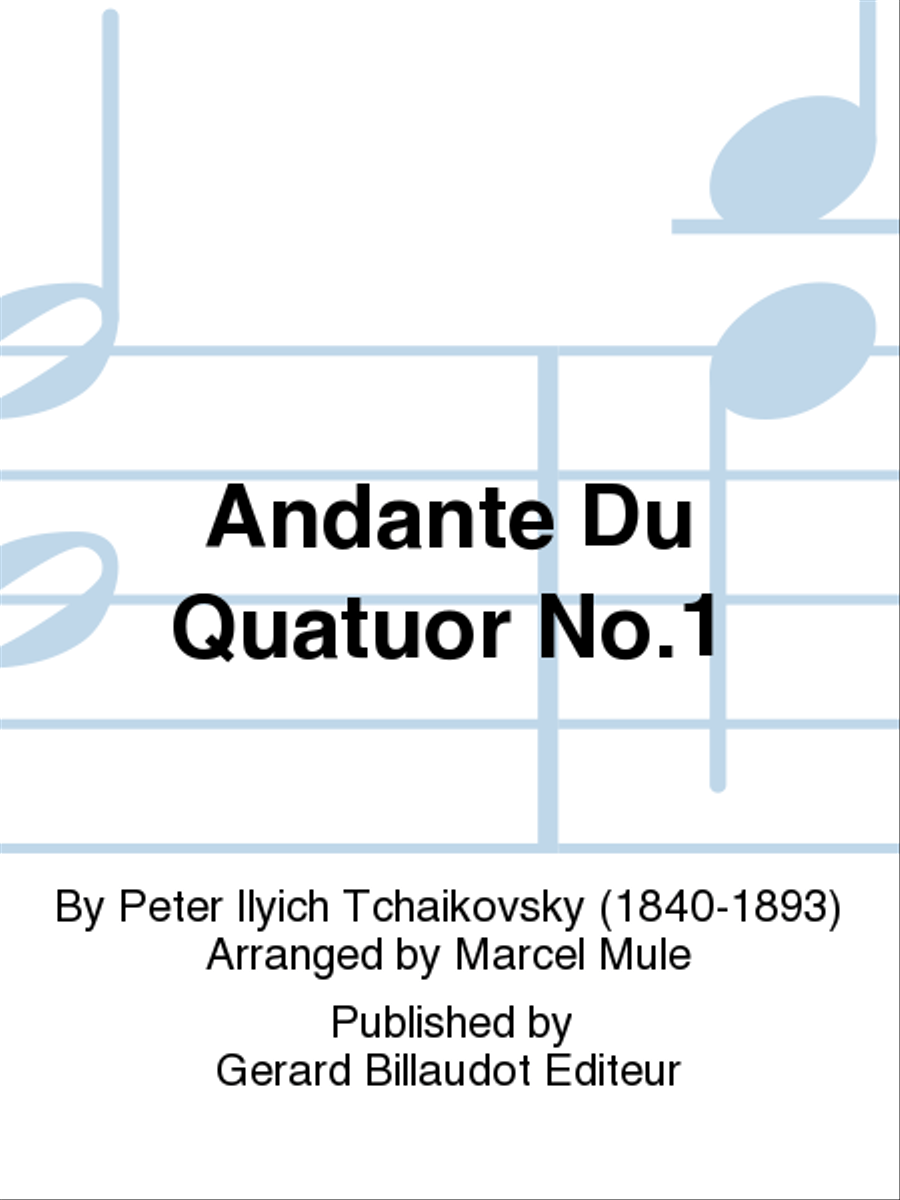 Andante Du Quatuor No. 1 Saxophone Quartet scores gallery preview page 1