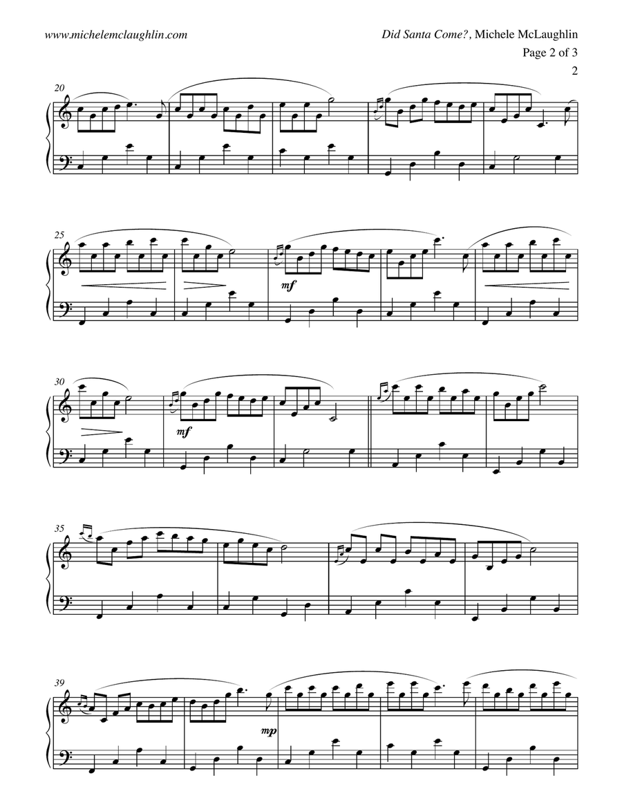 Did Santa Come? Did Santa Come? Piano Solo scores gallery preview page 2