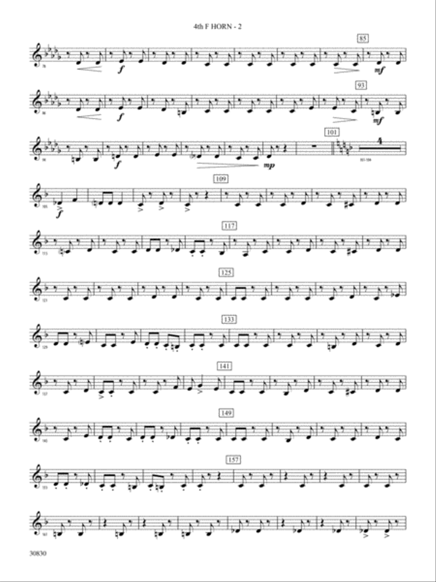Oxford Street (March): 4th F Horn Concert Band scores gallery preview page 2