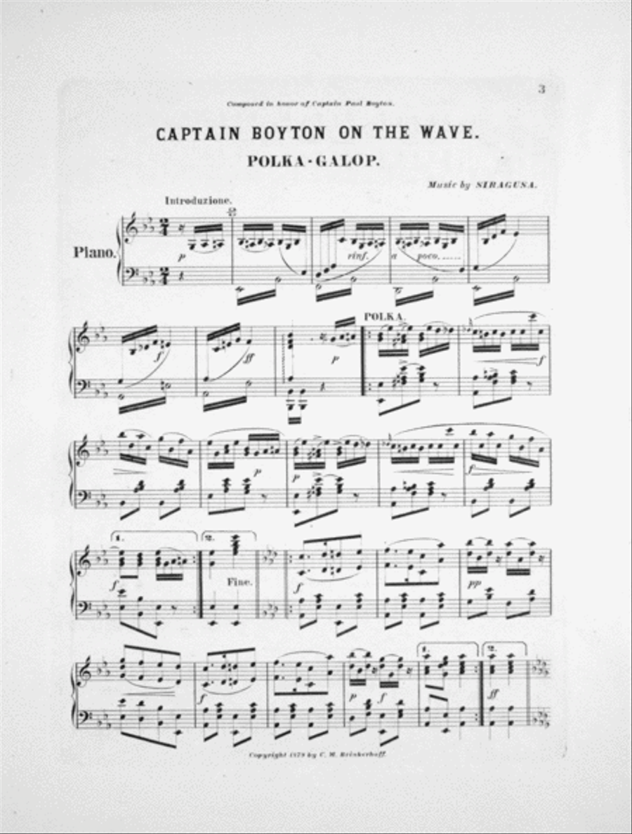 Captain Boyton on the Wave Polka-Galop Piano Method scores gallery preview page 2