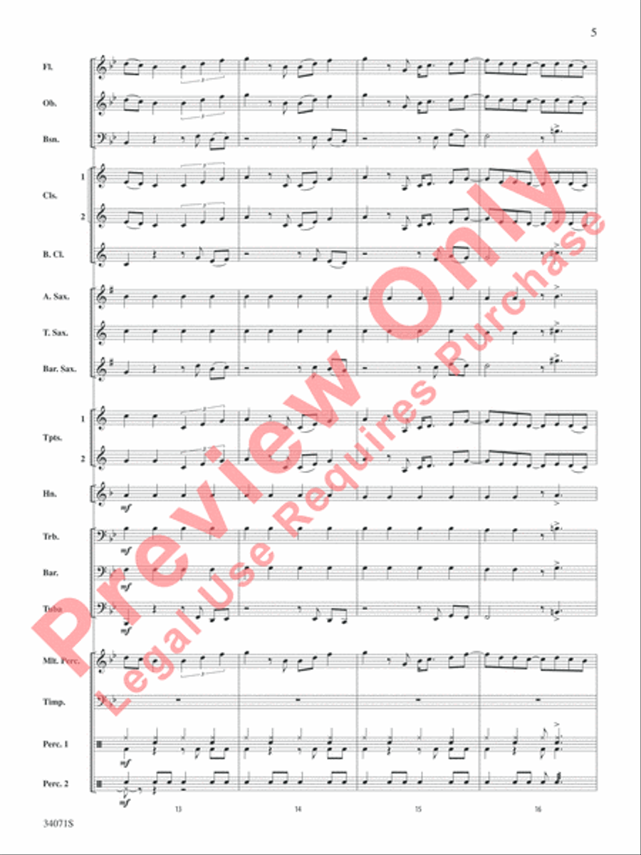 Haven't Met You Yet Concert Band scores gallery preview page 6