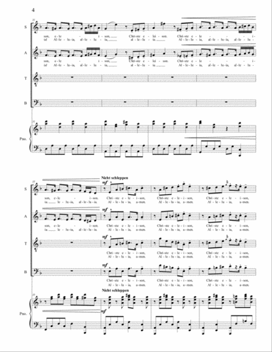 Kyrie (Alleluia!) 4-Part scores gallery preview page 4