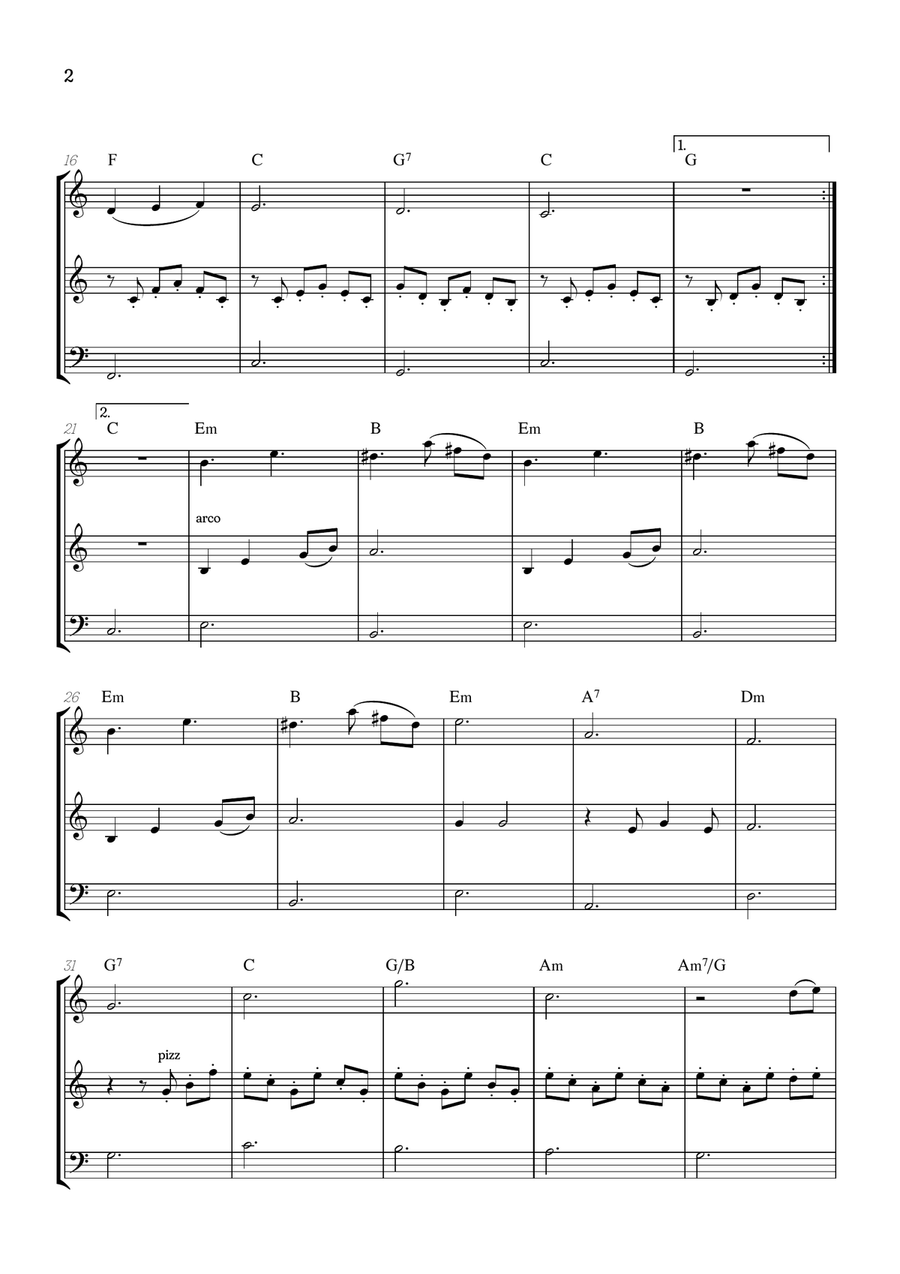 Can't Help Falling In Love String Trio scores gallery preview page 2