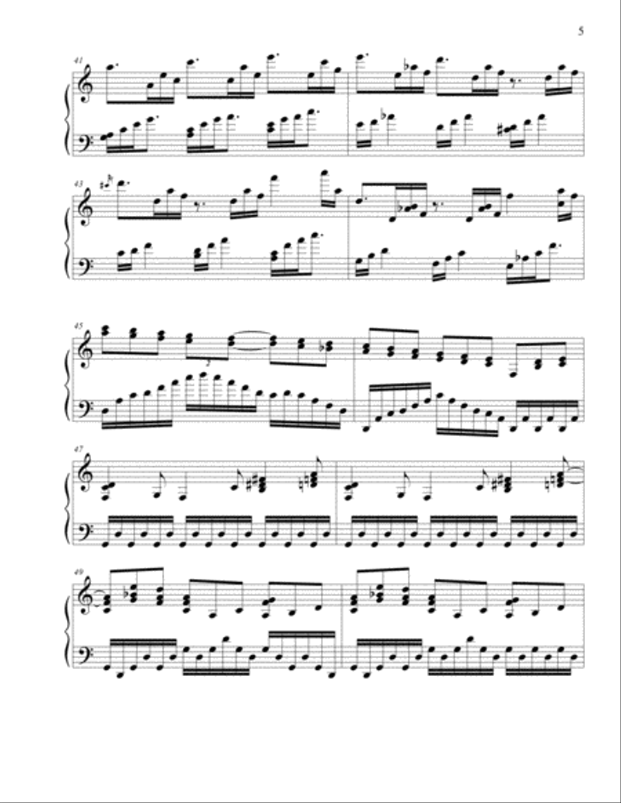 Claire de Lune CLaude Debussy in Jazz and 8 excerpt variations Piano Solo scores gallery preview page 5