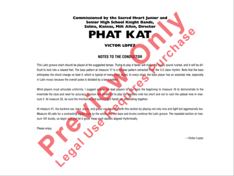 Phat Kat Phat Kat Jazz Ensemble scores gallery preview page 3