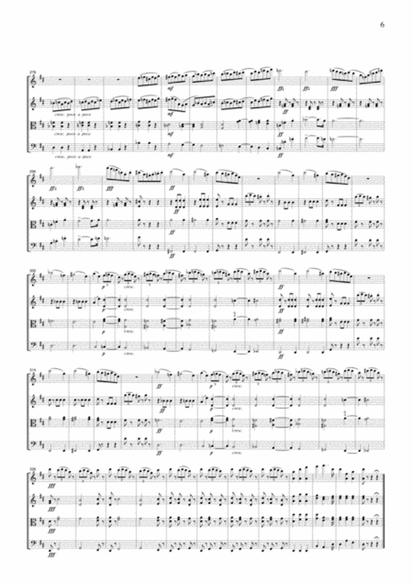 Tchaikowsky Waltz of the Flowers from The Nutcracker, for string quartet, CT002