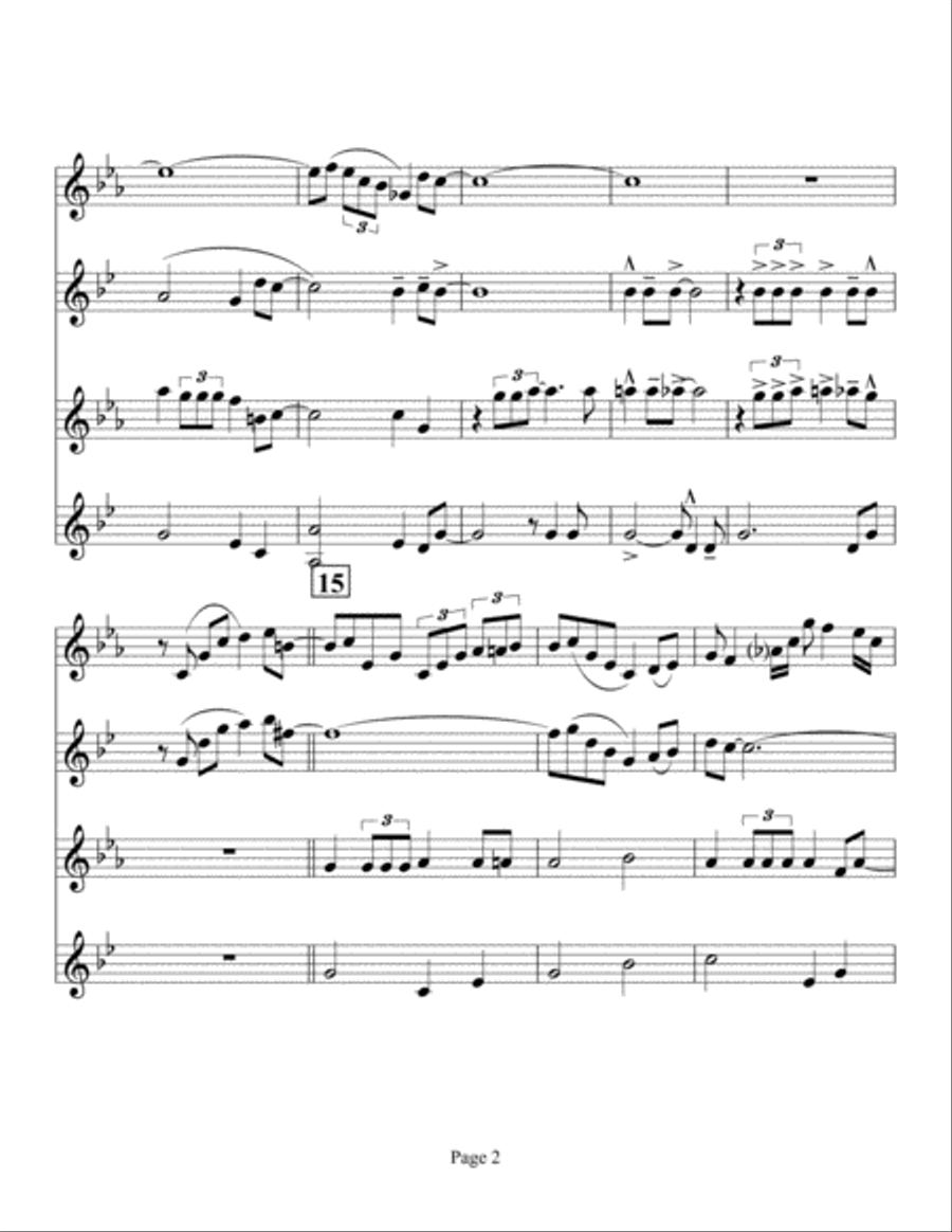 Harlem Nocturne Woodwind Quartet scores gallery preview page 2