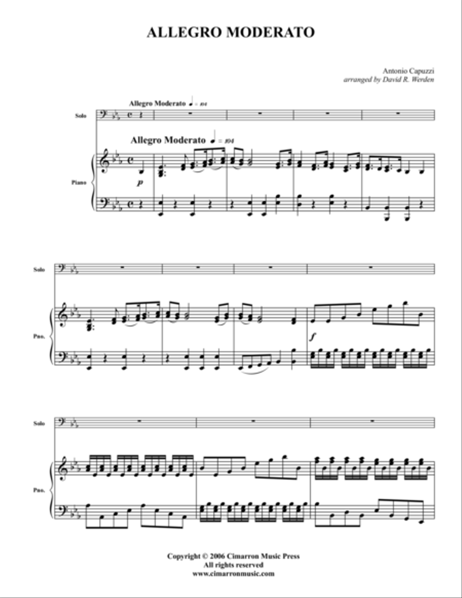 Allegro Moderato Euphonium scores gallery preview page 1