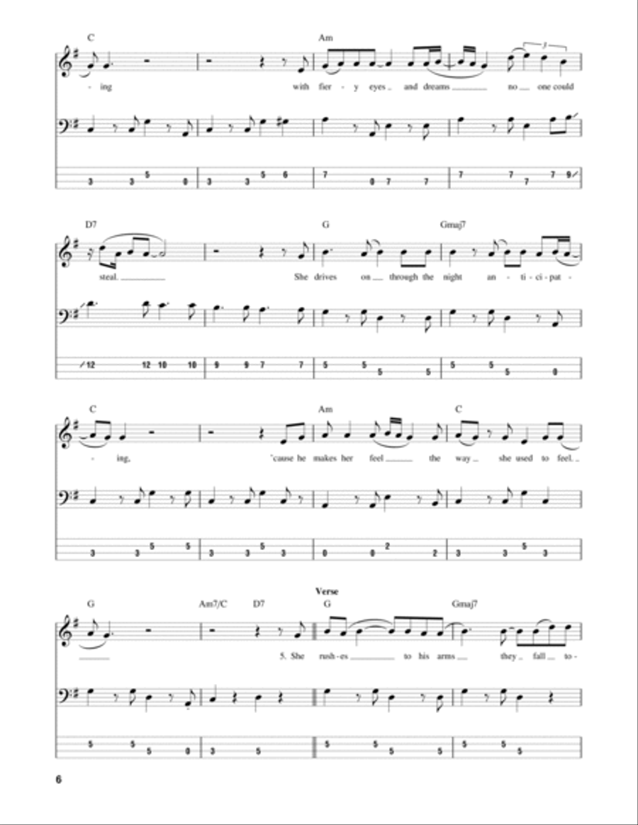 Lyin' Eyes Guitar Tablature scores gallery preview page 6