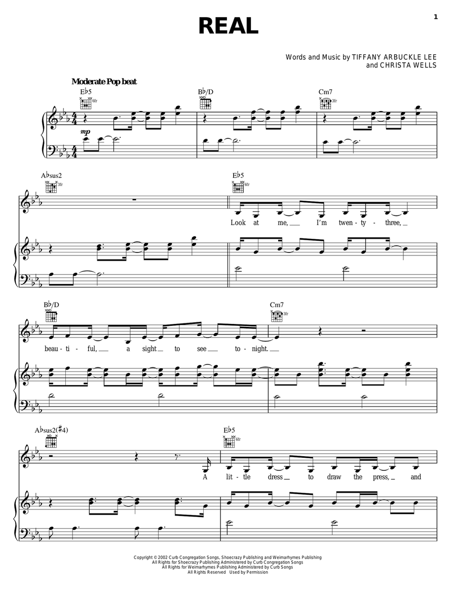 Real Acoustic Guitar scores gallery preview page 1
