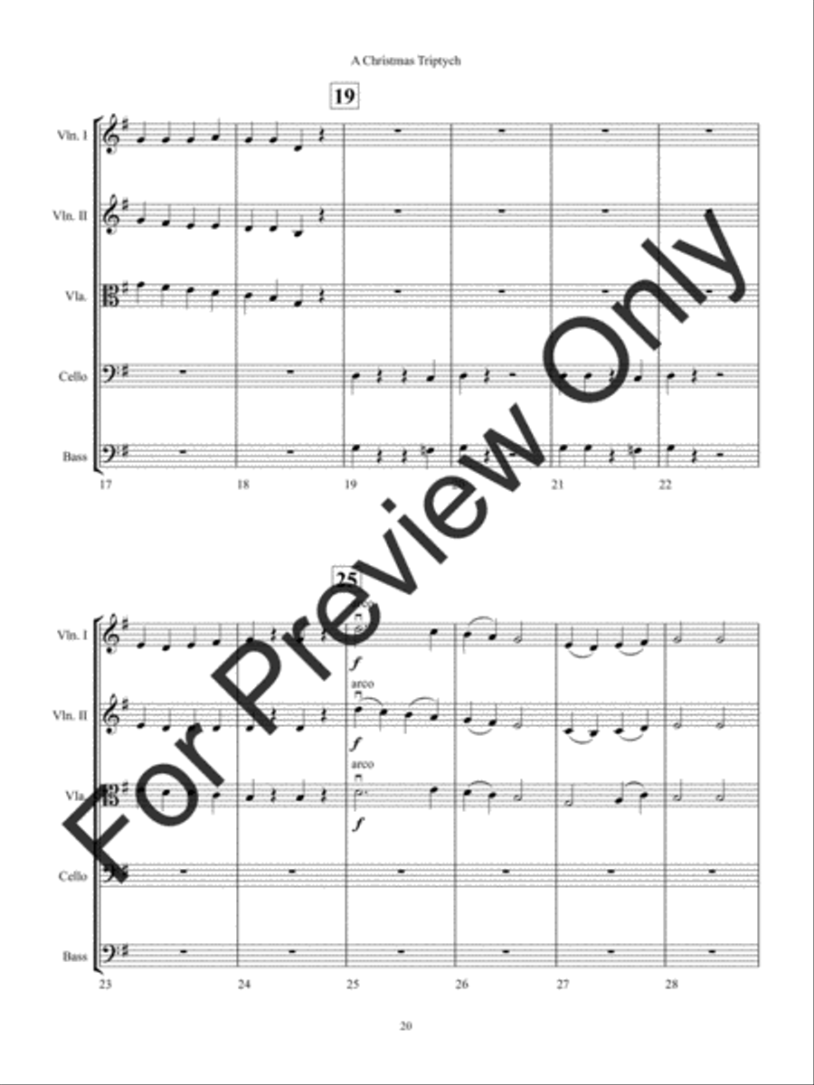 A Christmas Triptych String Orchestra scores gallery preview page 23