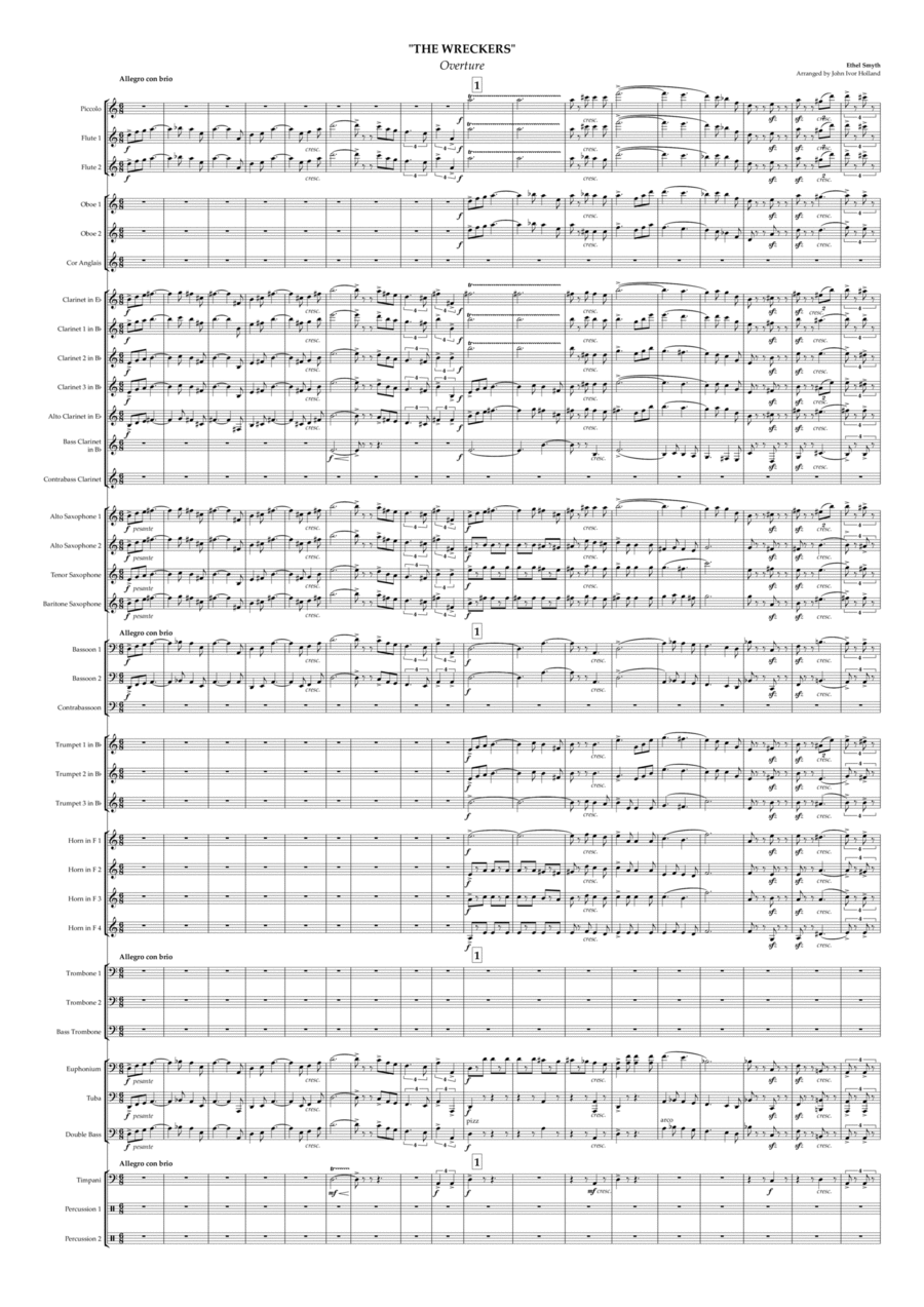 The Wreckers (Overture) Concert Band scores gallery preview page 1
