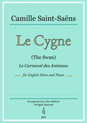 The Swan (Le Cygne) by Saint-Saens - English Horn and Piano (Individual Parts)