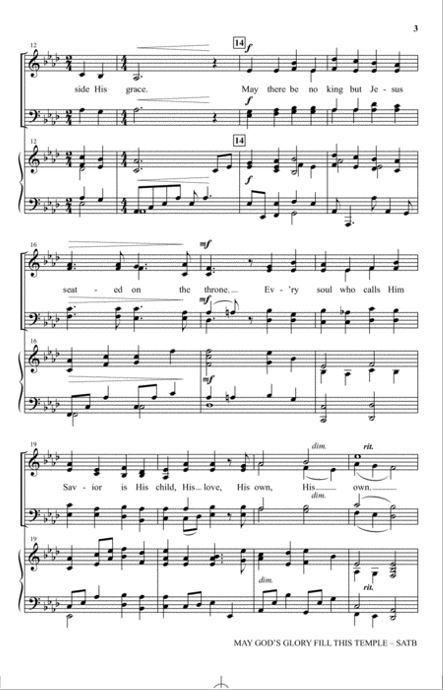 May God's Glory Fill This Temple 4-Part scores gallery preview page 2