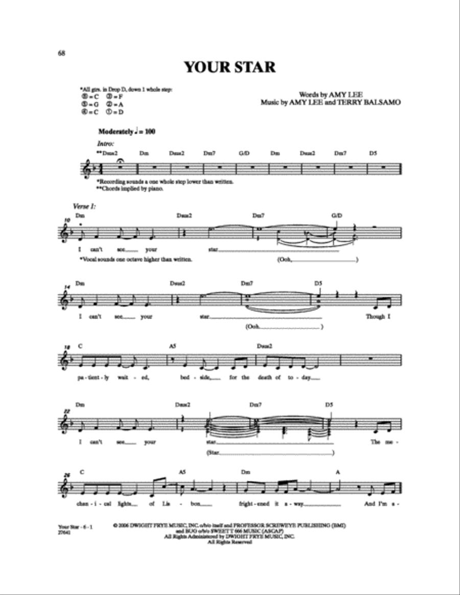 Your Star Electric Guitar scores gallery preview page 1
