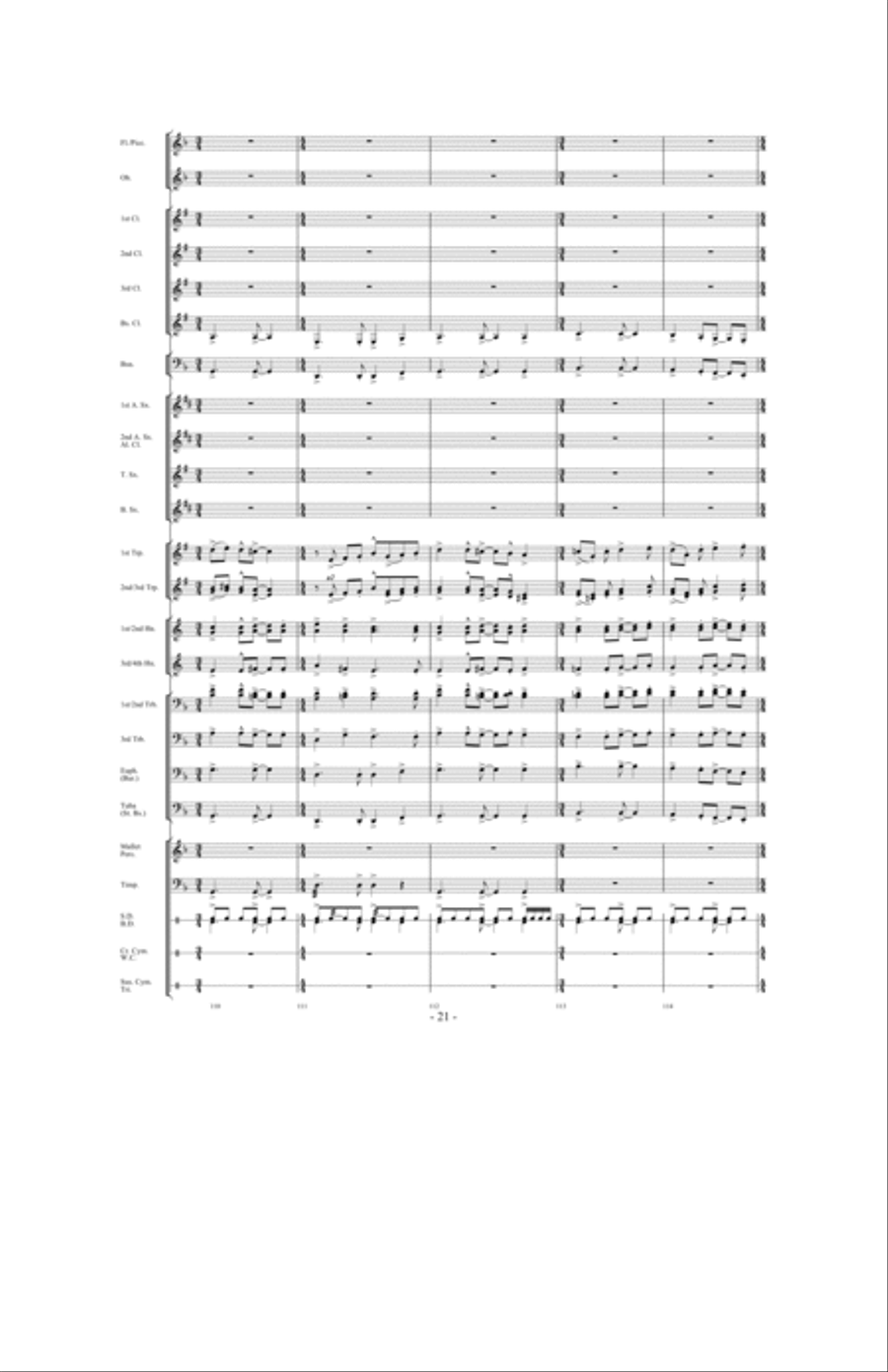 Canticle of the Saints Concert Band scores gallery preview page 20