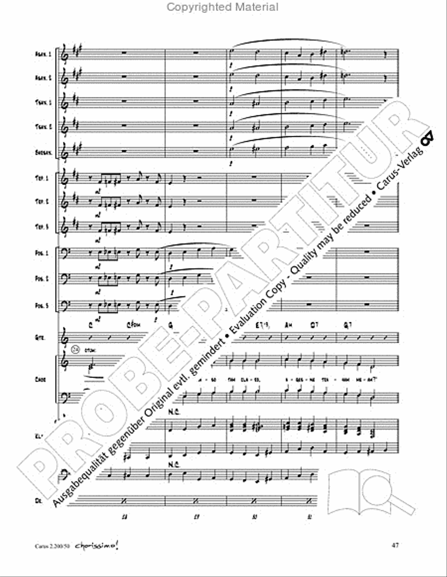Chorissimo. Instrumentale Begleitarrangements für Small Bigband, Vol. 3 Chorissimo. Instrumentale Begleitarrangements für Small Bigband, Vol. 3 Big Band scores gallery preview page 45