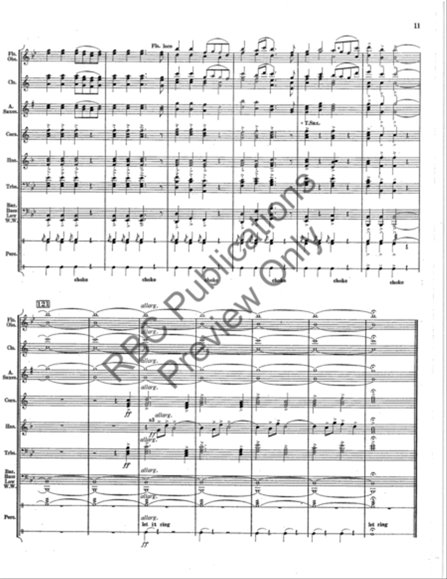 March From Early America (Score) Concert Band scores gallery preview page 12