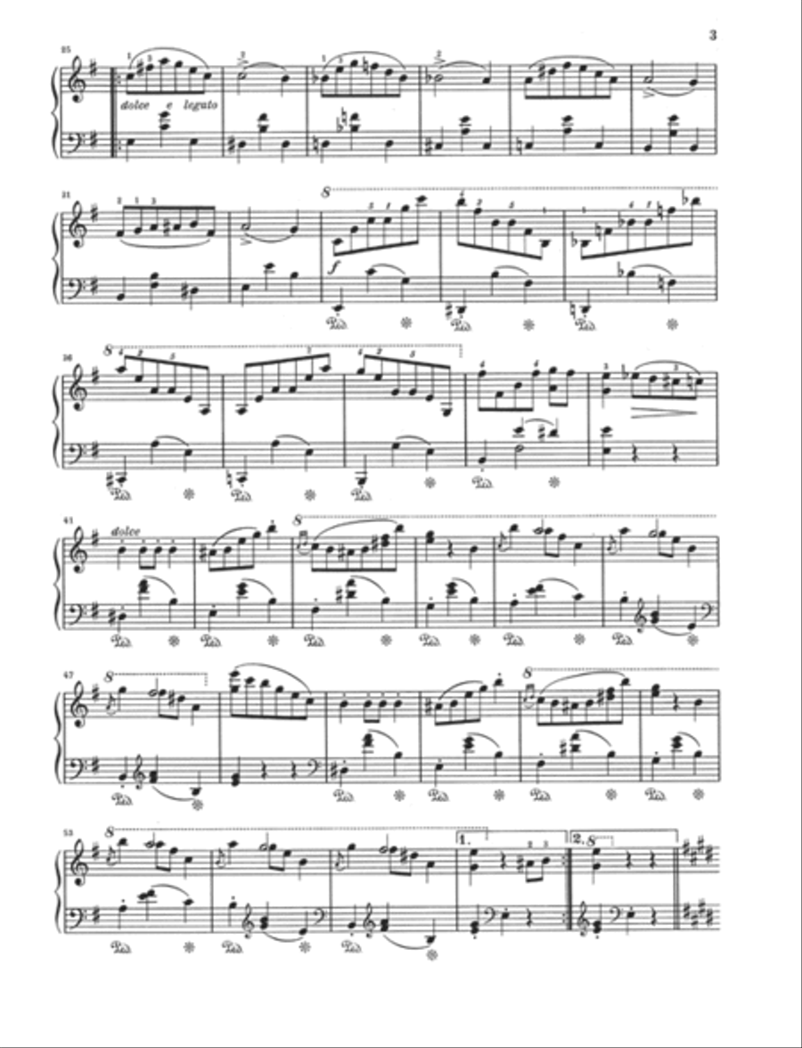 Waltz in E minor Op. Posth. Piano Solo scores gallery preview page 3