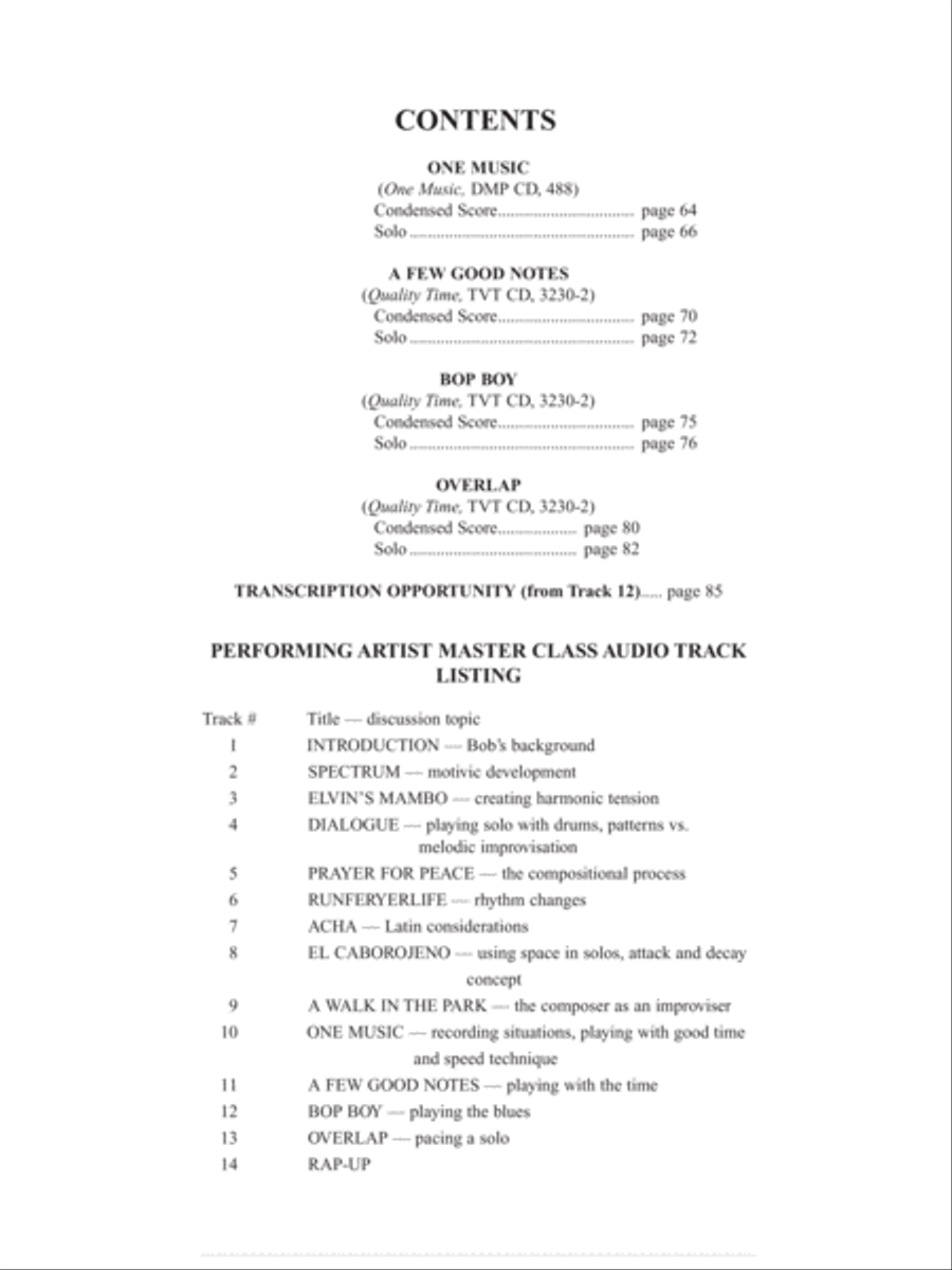 The Music of Bob Mintzer (Solo Transcriptions and Performing Artist Master Class) Saxophone scores gallery preview page 3