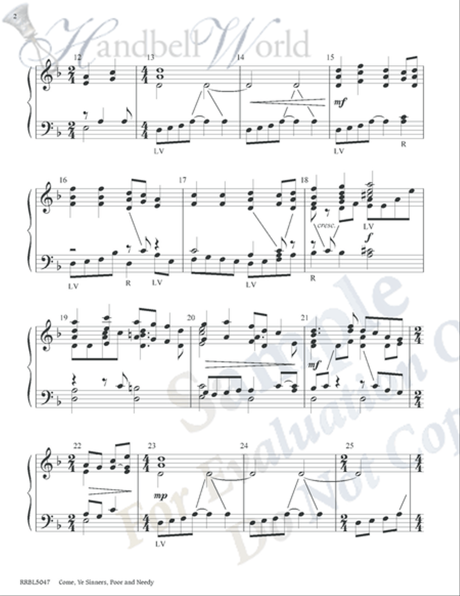 Come Ye Sinners Poor and Needy 5-Octaves scores gallery preview page 2