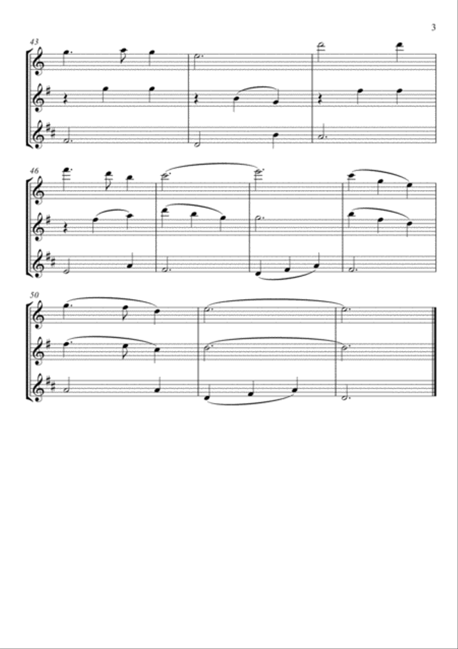 Franz Gruber - Silent Night (Oboe, English Horn and Clarinet Trio) Clarinet Trio scores gallery preview page 3