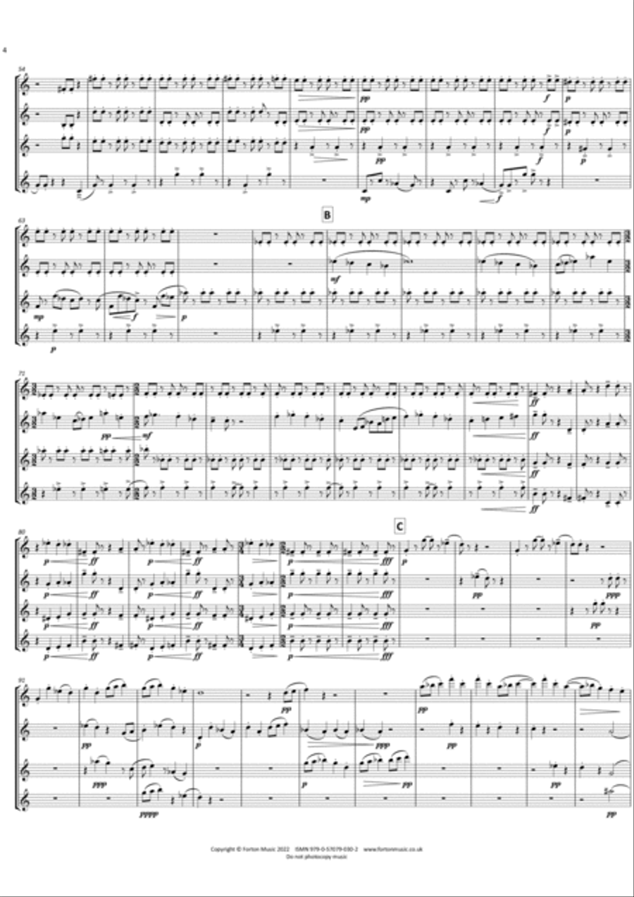 Medieval Suite Medieval Suite Flute Quartet scores gallery preview page 4