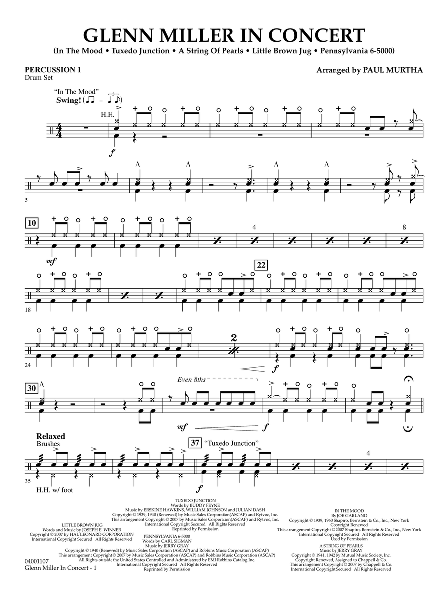 Glenn Miller In Concert (arr. Paul Murtha) - Percussion 1