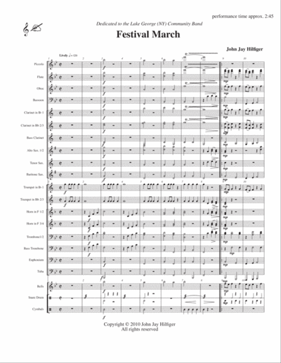 Festival March Concert Band scores gallery preview page 3