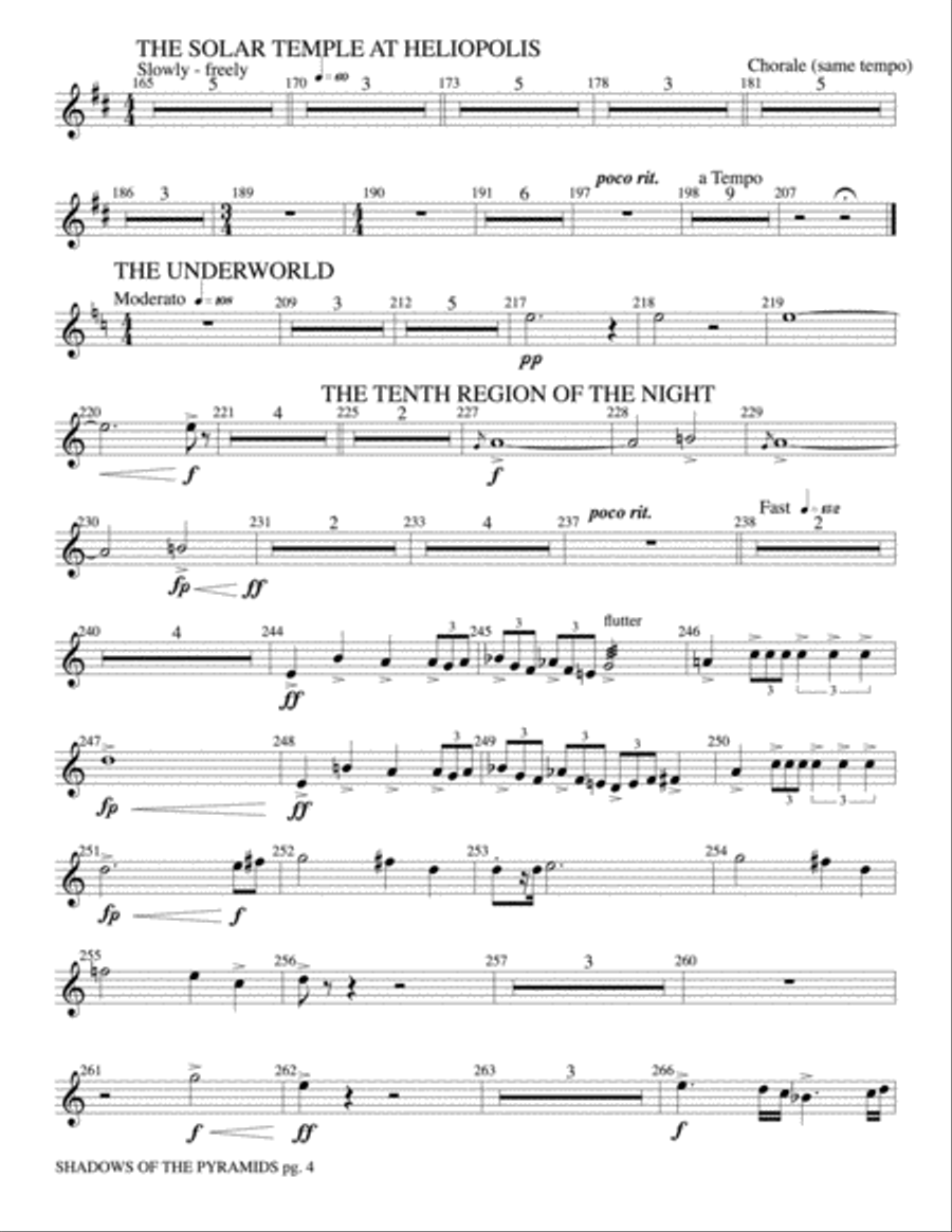 Shadows of the Pyramids: 1st F Horn Concert Band scores gallery preview page 4