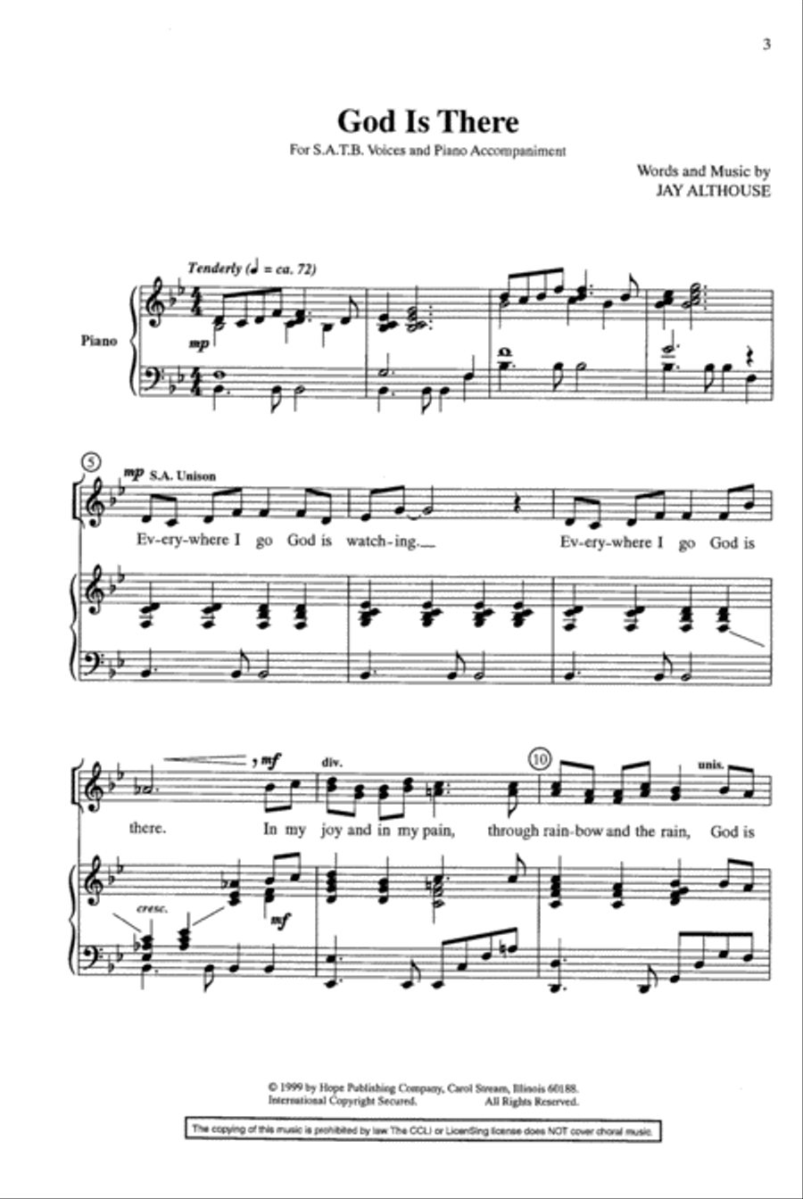 God Is There God Is There 4-Part scores gallery preview page 2