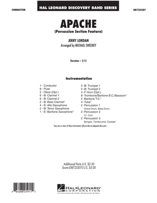 Book cover for Apache (Percussion Section Feature) - Full Score