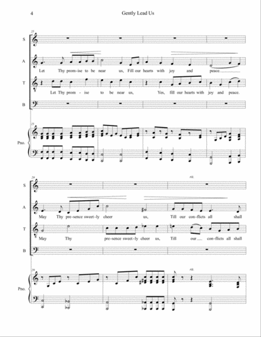 Gently Lead Us 4-Part scores gallery preview page 4