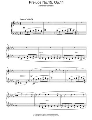 Prelude In D Flat Major No. 15 Op. 11