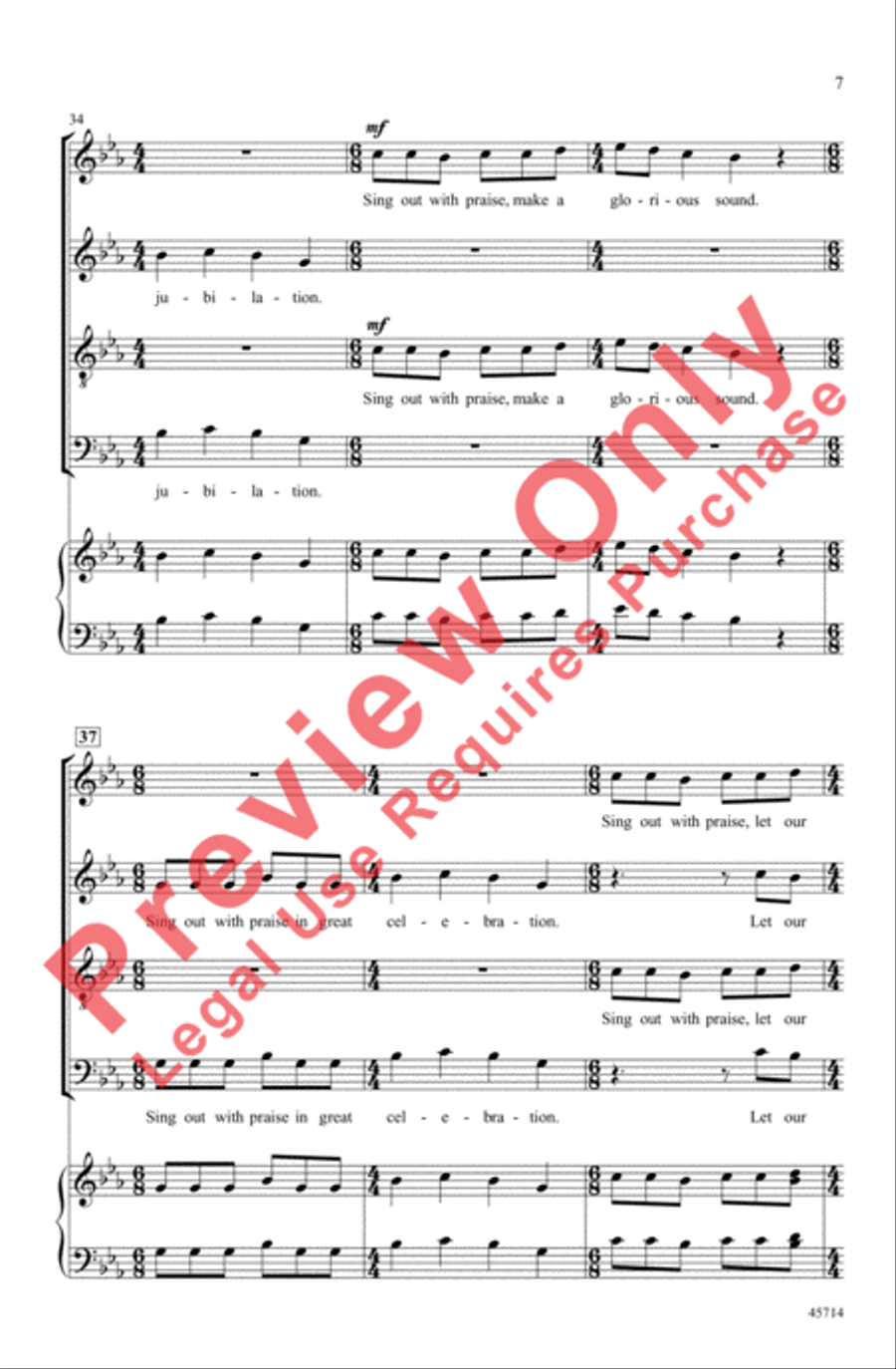 Sing and Rejoice! 4-Part scores gallery preview page 7