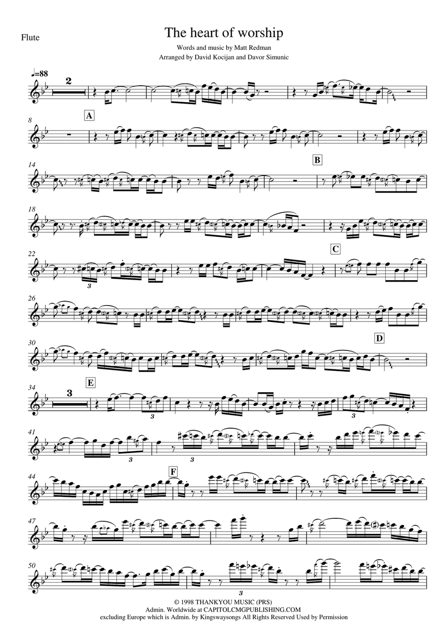 The Heart Of Worship (when The Music Fades) Flute scores gallery preview page 2